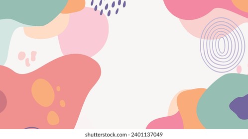 Moderno dibujo a mano de varias formas y objetos de doodle fondo abstracto. Ilustración contemporánea del vector moderna