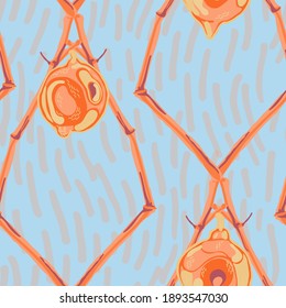 La Mano Moderna Tiene Fondo. Patrón sin foco de limón azul y dorado. Impresión de cítricos de verano vectores. Ilustración botánica. Psicodélico Citron Motif. Simple Marker Lime.