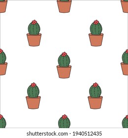 Cactus dibujados a mano. Estos bonitos dibujos de cactus son excelentes para el embalaje y la tela. 