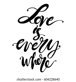 Modern hand drawn calligraphy. Typography poster design. Lettering for print and posters.
