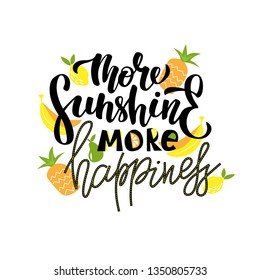 Modern hand drawn elements for Summer calligraphic designs. Inspirational phrase for summer holidays. EPS 10