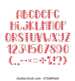 Modern hand drawn font. Isolated alphabet on background. Vector illustration.