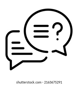 Modern hand drawn icon of a faq

