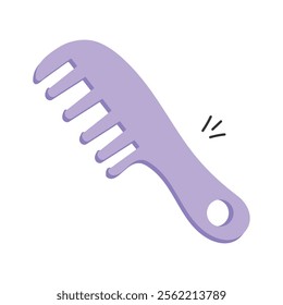 Modern hand drawn icon of hair comb, ready for premium use