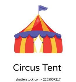Modern hand drawn icon o circus tent 