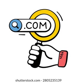 A modern hand drawn icon representing domain search lookup