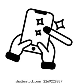 Modern hand drawn icon of visual effects