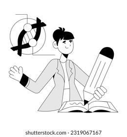 Moderne handgezeichnete Illustration des genetischen Berichts 