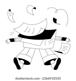 Ilustración moderna a mano de la carga de trabajo 