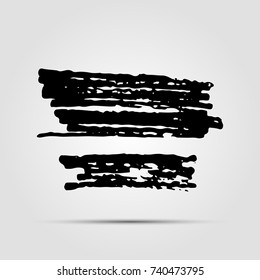 Modern hand drawn ink grunge textures. Template for a business card, banner, poster, notebook, invitation. Vector illustration for your design