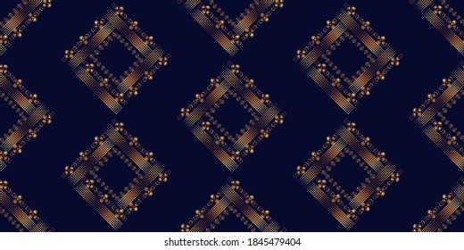 Modern hand drawn line on darck background, seamless pattern. Simple design for fabric and textile, wallpaper, packaging.