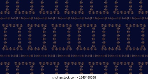 Línea dibujada a mano moderna sobre fondo oscuro, patrón sin costura. Diseño sencillo para tejidos y textiles, papel pintado, embalaje.