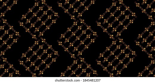 Modern hand drawn line on darck background, seamless pattern. Simple design for fabric and textile, wallpaper, packaging.