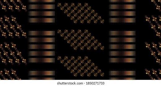 Moderne, handgezeichnete Linie auf schwarzem Hintergrund, nahtloses Muster. Einfaches Design für Gewebe und Textilien, Tapete, Verpackung.