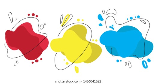 Modern hand drawn set of abstract banners. Vector template banners. Template ready for use in web or print design doodle style