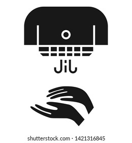 Modern hand dryer icon. Simple illustration of modern hand dryer vector icon for web design isolated on white background