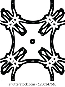 Modern hand made cross vector pattern decorative shape design for many creative ideas