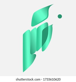 diseño moderno de logotipo apretado a mano con una combinación de colores verdes brillantes que dan una impresión firme y fresca