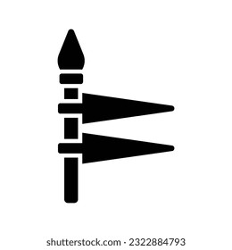 Modern handcrafted icon of spear in editable style, ready to use vector