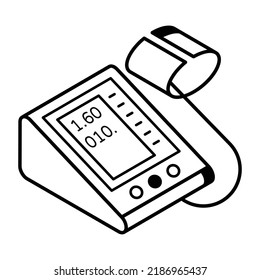 Modern Handcrafted Isometric Icon Of Bp Machine 