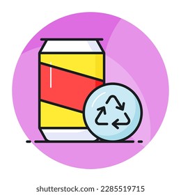 Modern handcrafted vector of recycling, ecological concept icon in premium style