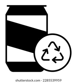 Moderno vector de reciclado artesanal, icono de concepto ecológico en estilo premium