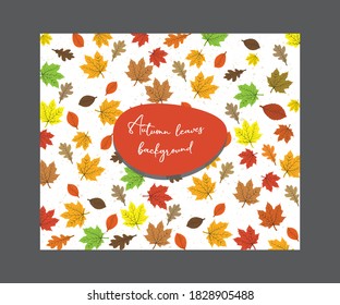 
Modern hand-drawn autumn background with leaves. illustration vector