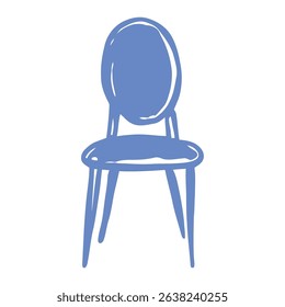 A modern hand-drawn curved back chair, offering a stylish, minimalist design for any interior. Featuring simple lines and a fresh look.