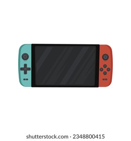 Modern handheld game console Colorful Vector Illustration Image. Hybrid Video Game Console Isolated Vector