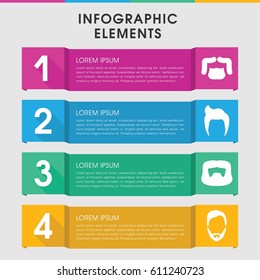 Modern handlebar infographic template. infographic design with handlebar icons includes . can be used for presentation, diagram, annual report, web design. 