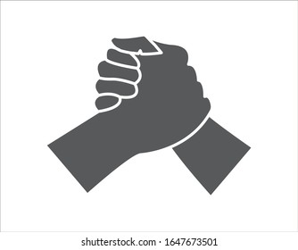 modern handshake vector, hand shake icon,  Partners or Brothers Hand Shake Incorporated in,