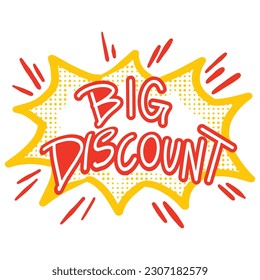Modern handwritten Big Discount ,good for graphic design resources, prints, stickers, posters, pamflets, and more.