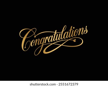 Modern Handwritten Congratulations Lettering, Elegant Congratulations Text Sign Design, Calligraphy Congratulations Sign