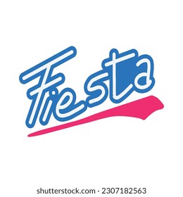Modern handwritten Fiesta ,good for graphic design resources, prints, stickers, posters, pamflets, and more.