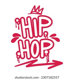Modern handwritten Hip Hop ,good for graphic design resources, prints, stickers, posters, pamflets, and more.