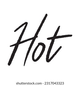 Modern Handwritten Hot ,good for graphic design resources, posters, pamflets, stickers, prints, books title, and more.