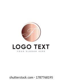 A modern handwritten script letter type F logo template, Vector logo for business and company identity 