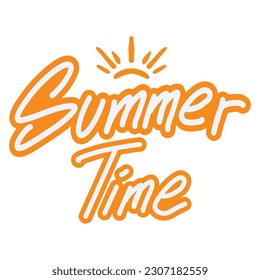 Modern handwritten Summer Time ,good for graphic design resources, prints, stickers, posters, pamflets, and more.