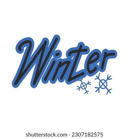 Modern handwritten Winter ,good for graphic design resources, prints, stickers, posters, pamflets, and more.