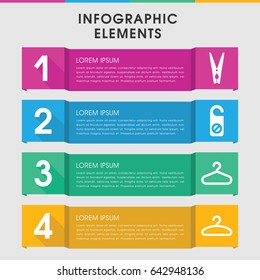 Modern hang infographic template. infographic design with hang icons includes do not disturb, hanger. can be used for presentation, diagram, annual report, web design.