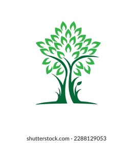 Modern Happiness logo design victor.Green Flower logo vector, Beauty Leaf Logos design, modern logo, Logo Designs Vector 