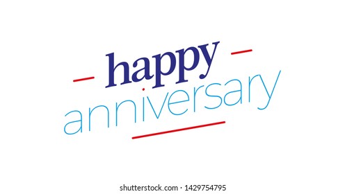 Modern happy anniversary greeting template vector/illustration, modern color combination, designed for special event of anniversary. -vector