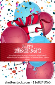 Modern Happy birthday greeting cards design