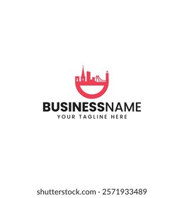 Modern Happy Cityscape Logo Design