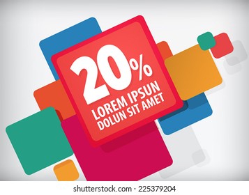 Modern happy and diagonal layout, with square colorful 
