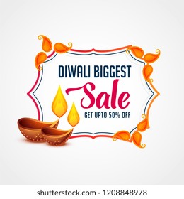 modern happy diwali sale banner template design