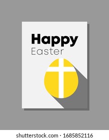 Modern happy easter, great design for any purposes.  Flat colorful vector illustration.