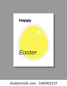 Modern happy easter, great design for any purposes.  Flat colorful vector illustration.