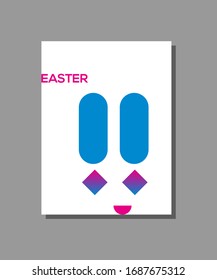 Modern happy easter, great design for any purposes. Modern colorful vector illustration.
