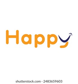 Modern happy logo design vector for business and company